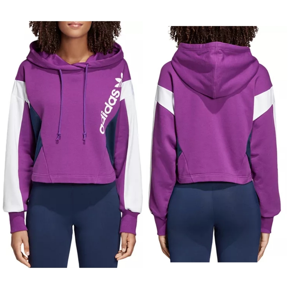 Adidas Originals color block dolman sleeve hoodie size S